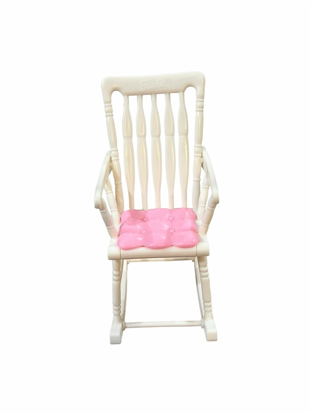 Vintage Barbie White Rocking Chair with Pink Cushion – Mattel 1997 Doll Furnitur